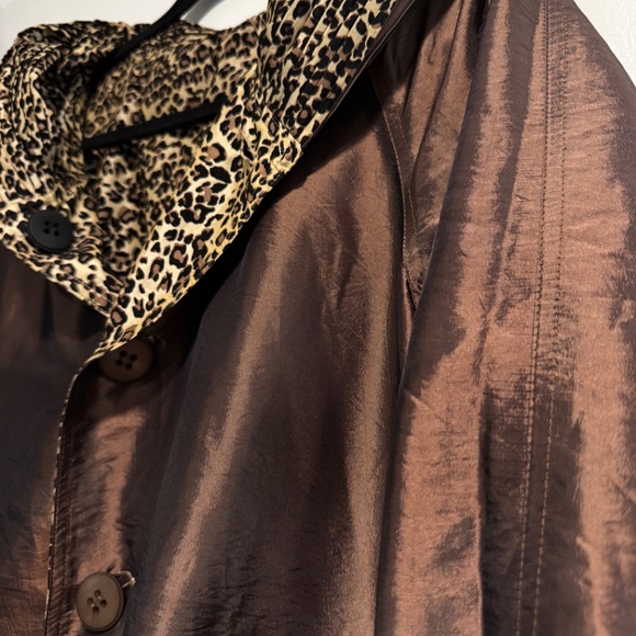 Reversible Leopard Print Trench Coat – Oversized Fit – Approx. XL - Picture 12 of 13